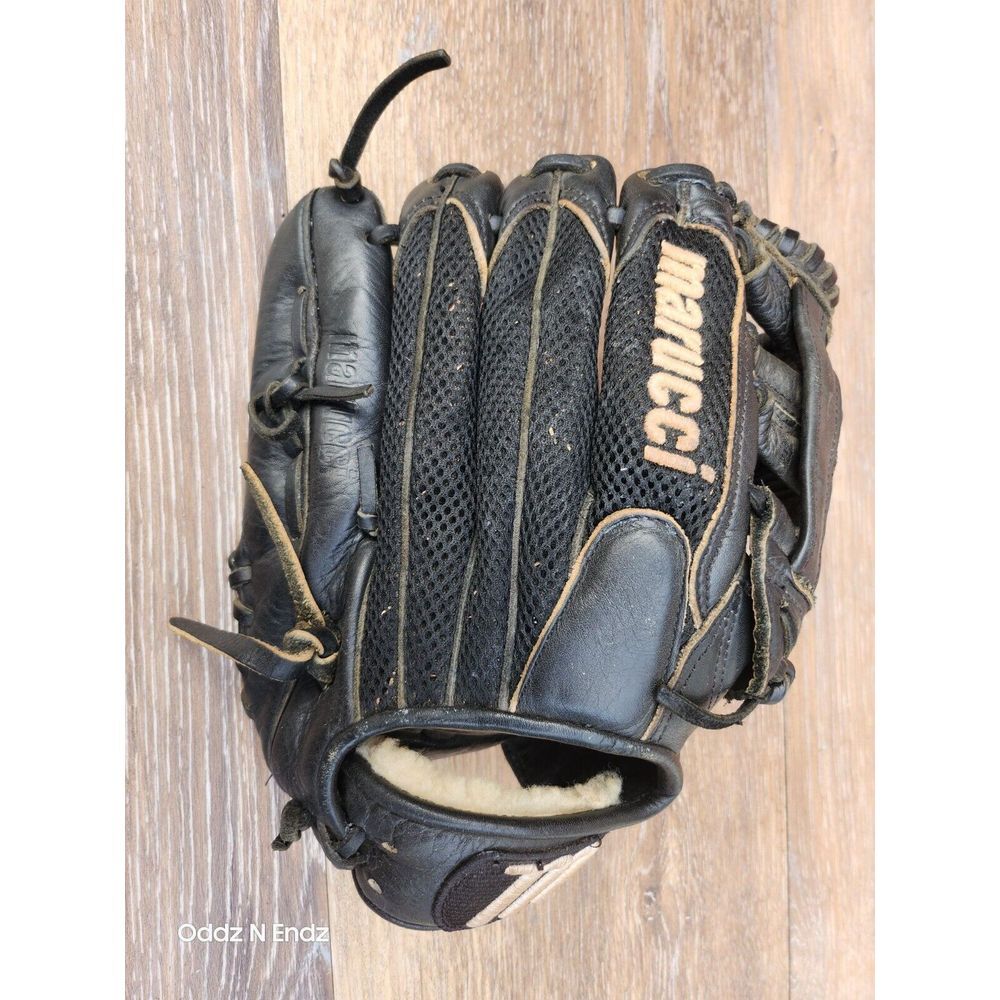 Mariucci Black Leather Handcrafted Baseball Glove‎ 11.5in left hand